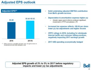 BCE - 2017 Adjusted EPS Outlook