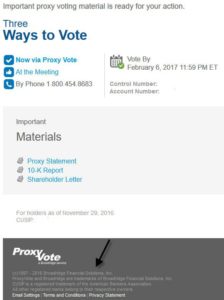 BR - Sample Important Proxy Material Email