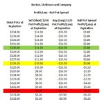 BDX - Bull Put Spread Profit and Loss Chart