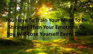 You Have To Train Your Mind To Be Stronger Than Your Emotions Or You Will Lose Yourself Every Time