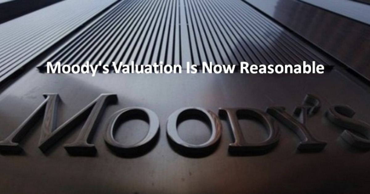 Moody's Valuation Is Now Reasonable