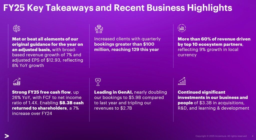 ACN - FY2025 Key Takeaways and Recent Business Highlights